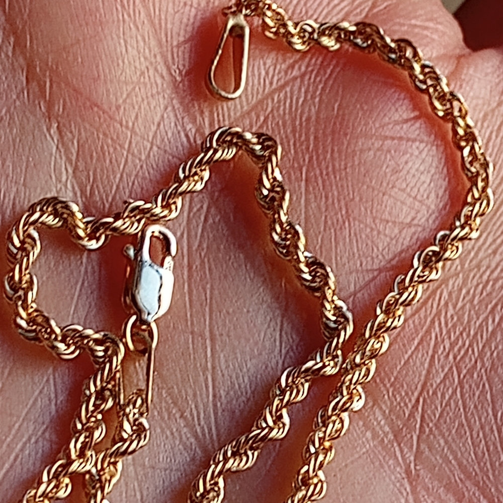 Solid 10k Rope Chain 17"  Michael Anthony